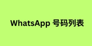 whatsapp 号码列表